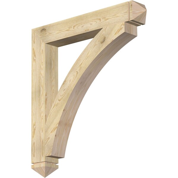Ekena Millwork Thorton Arts & Crafts Rough Sawn Bracket, Douglas Fir, 6"W x 44"D x 48"H BKT06X44X48THR03RDF - main